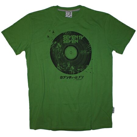 Mens Clothing SeventySeven Broken Record Green T-Shirt