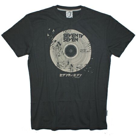 SeventySeven Broken Record Vintage Black T-Shirt