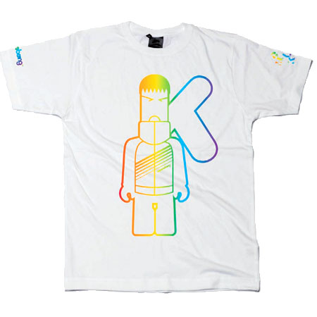 Supremebeing CMYK Black Toy Rainline White T-Shirt