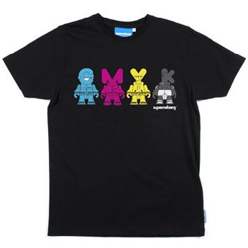 Supremebeing CMYK Process Bods Black Mens T-Shirt