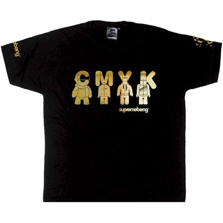 Supremebeing CMYK Toys Dub Golden Black T-Shirt