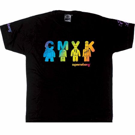 Supremebeing CMYK Toys Dub Rainbow Black T-Shirt