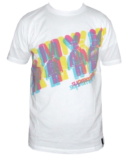 Men`s Clothing Supremebeing CMYK Toys Together White T-Shirt