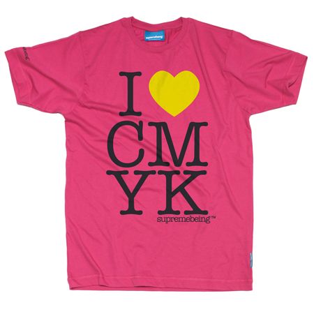 Mens Clothing Supremebeing I Love CMYK Magneta Pink T-Shirt