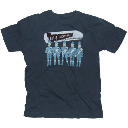 Mens Clothing Vacant FanClub Thunderbird Team Denim Blue T-Shirt