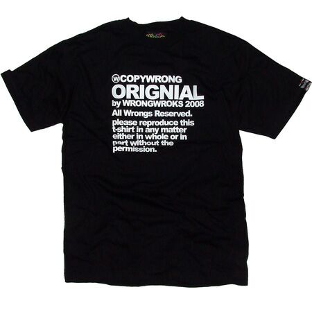 Men`s Clothing Wrongwroks Copywrong Orignial Black T-Shirt