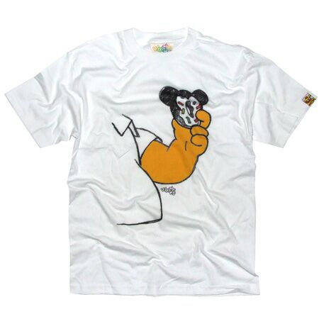 Mens Clothing Wrongwroks Homer vs Mickey White T-Shirt