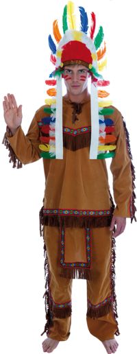 Mens Costume: Indian Chief (Small)