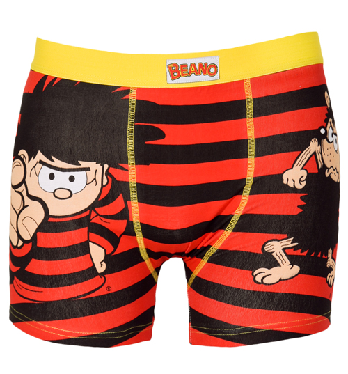 Mens Dennis The Menace Stripe Boxer Shorts