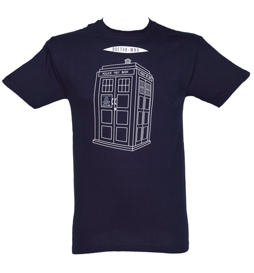 Mens Doctor Who Linear Tardis T-Shirt