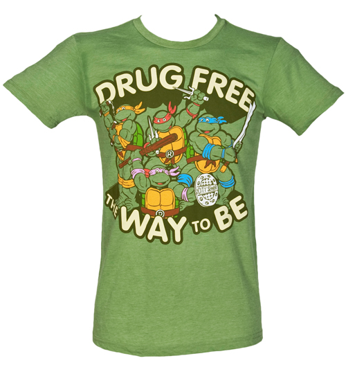 Mens Drug Free TMNT T-Shirt
