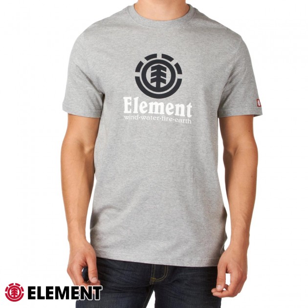 Mens Element Vertical T-Shirt - Grey Heather