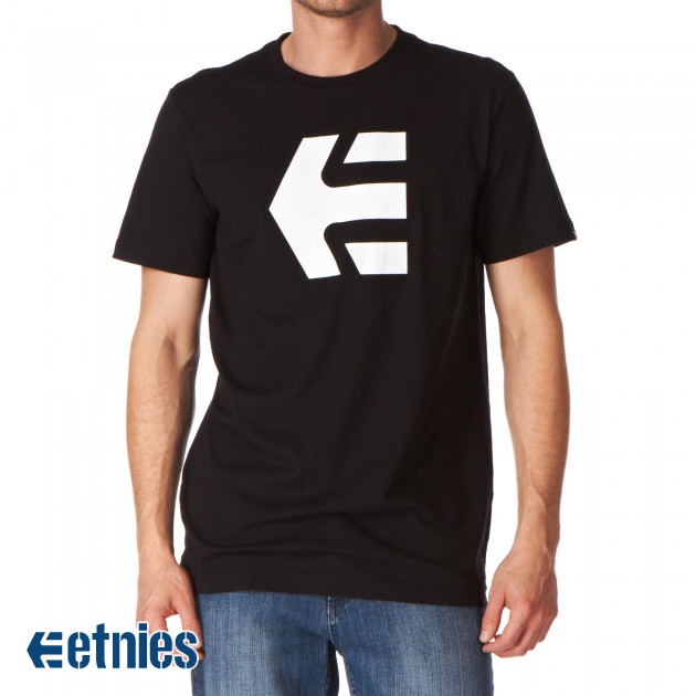 Mens Etnies Icon 11 T-Shirt - Black/White