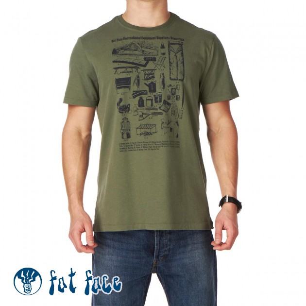 Fat Face Equipment T-Shirt - Field Green