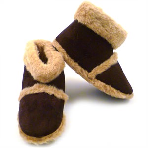 Mens Fluffy Boot Slippers