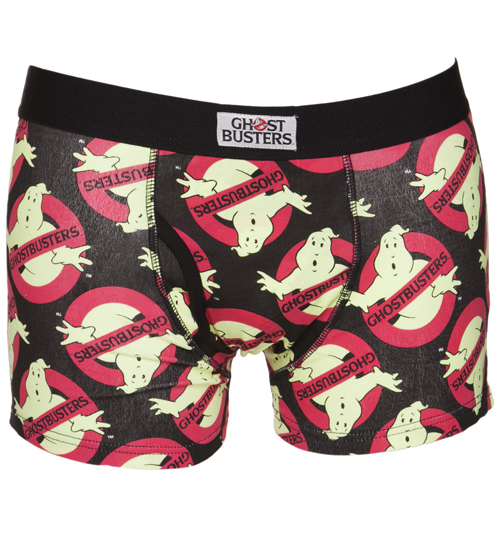 Mens Ghostbusters All Over Logo Print Boxer