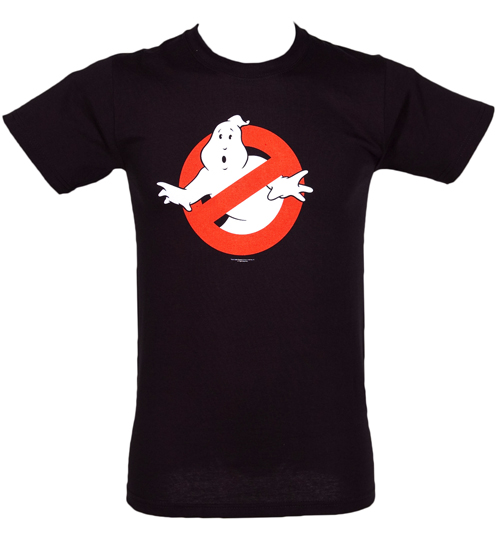 mens Ghostbusters Logo Black T-Shirt