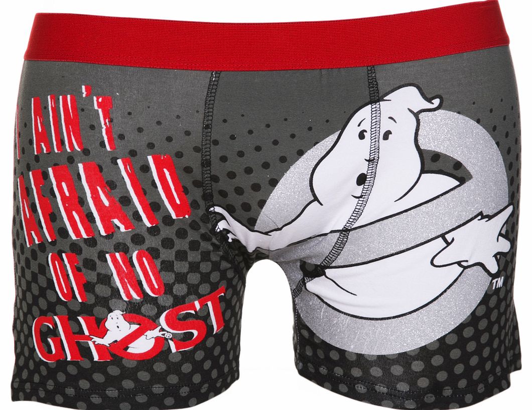Mens Ghostbusters Silver Print Boxer Shorts