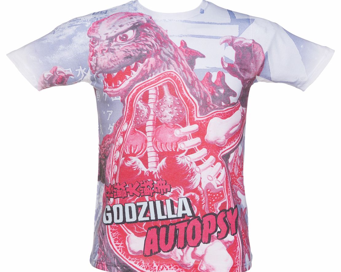 Godzilla Sublimation Print T-Shirt
