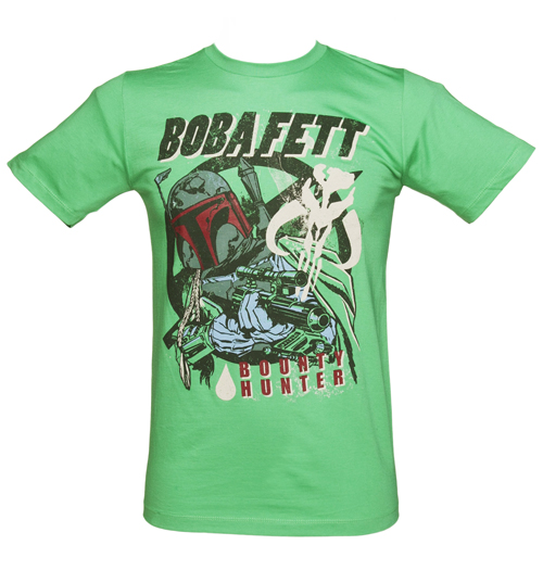 Mens Green Boba Fett Star Wars T-Shirt