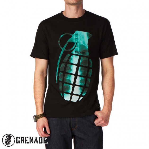 Mens Grenade X-Ray T-Shirt - Black