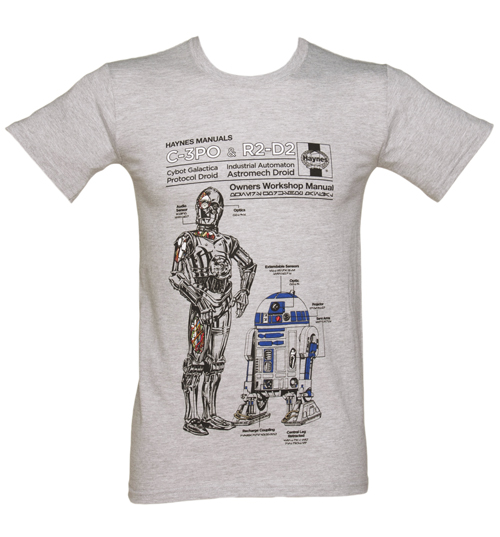 Mens Grey Marl Haynes Manual Star Wars