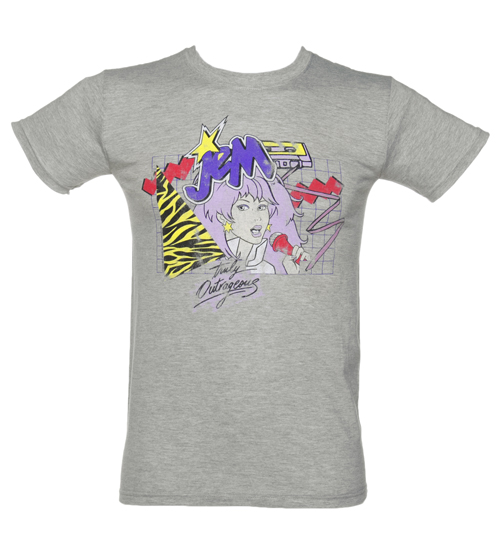 Mens Grey Retro Jem And The Holograms T-Shirt