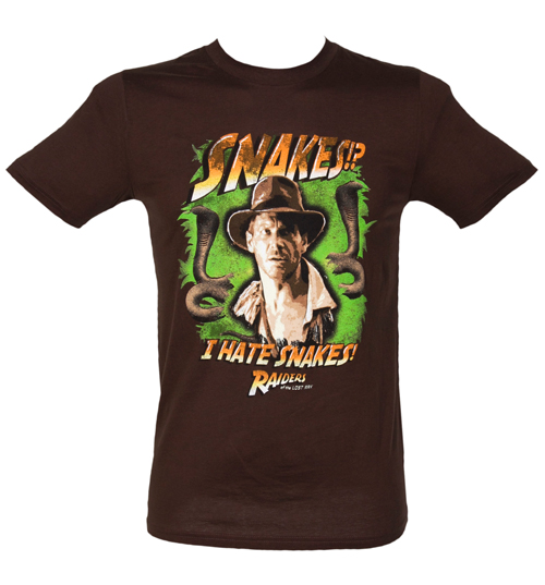 Mens I Hate Snakes Indiana Jones T-Shirt