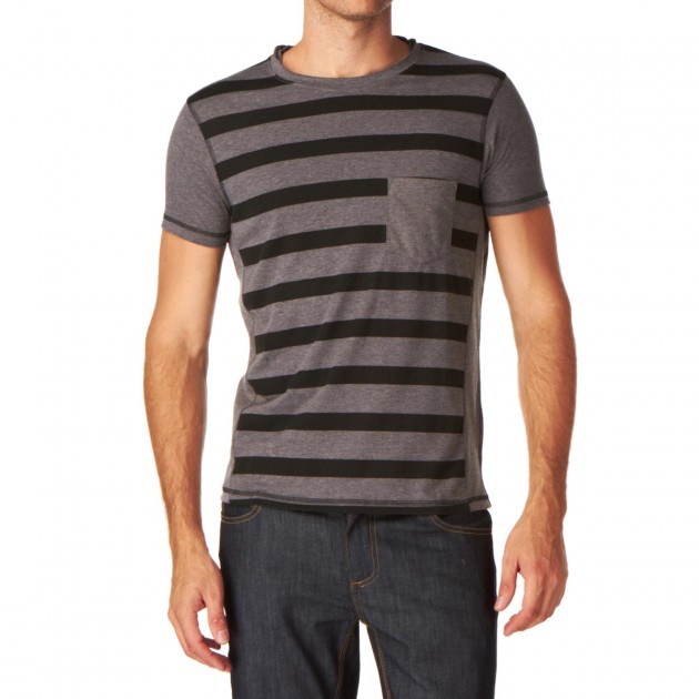 Mens Jack and Jones Coin T-Shirt - Mid Grey