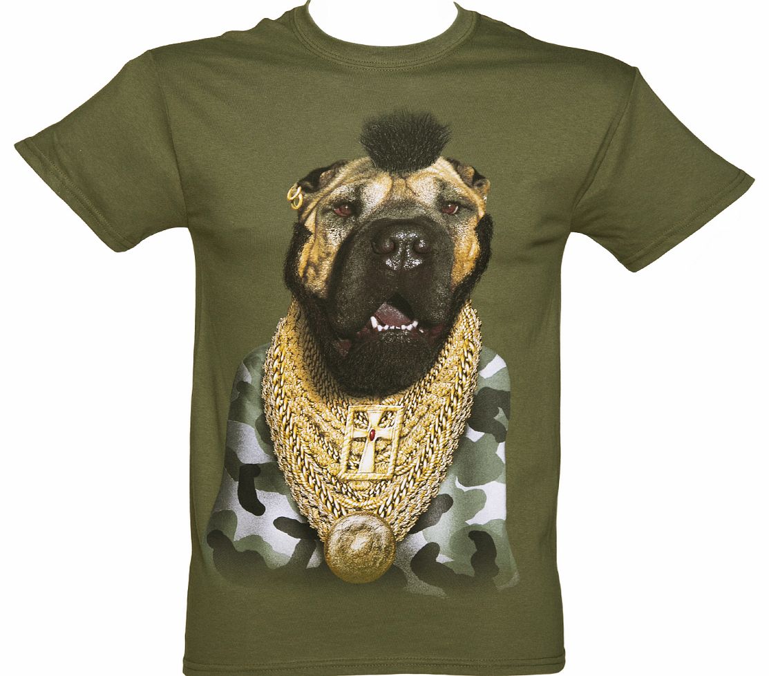 Mens Khaki Mr Fool Pets Rock T-Shirt