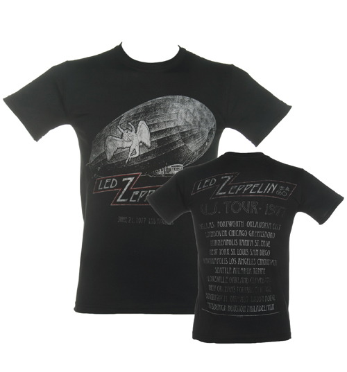 Mens Led Zeppelin LA 1977 Tour T-Shirt