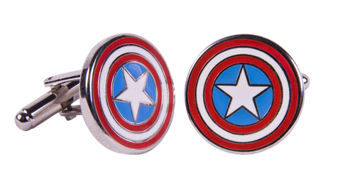 Mens Marvel Captain America Cufflinks