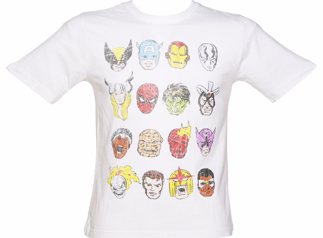 Mens Marvel Comics Head T-Shirt