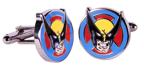 Mens Marvel Wolverine Head Cufflinks