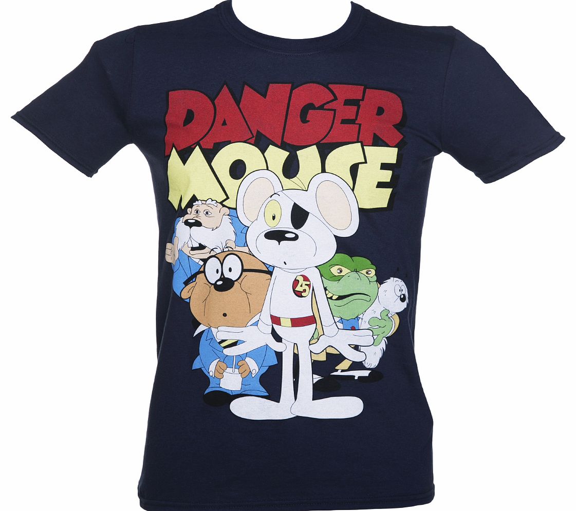 Mens Navy Danger Mouse Gang T-Shirt