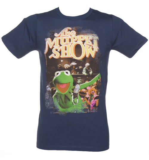 Mens Navy Kermit The Muppet Show T-Shirt