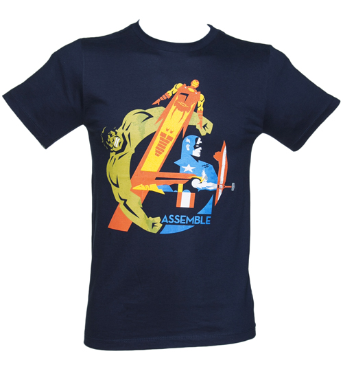 Mens Navy Marvel Avengers T-Shirt