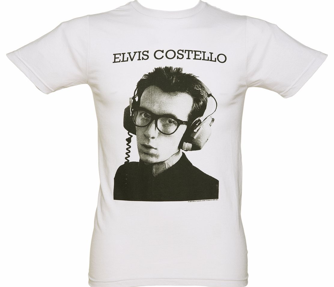 Mens Pale Grey Elvis Costello Stereophonic