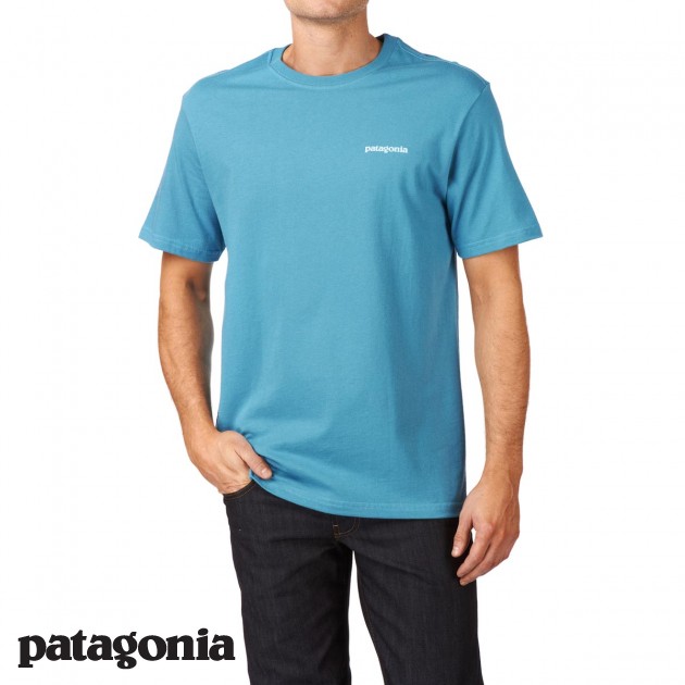 Mens Patagonia Line T-Shirt - Fresco Blue