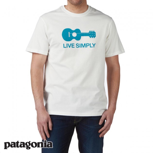 Patagonia Live Simply Guitar T-Shirt - White