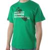mens Plain Lazy Carbon footprint t-shirt. Green