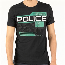 Mens Polos 883 Police Mens Elmonte Graphic T-Shirt Black