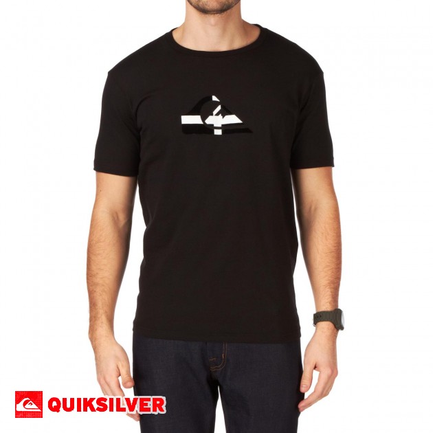 Mens Quiksilver Cornwall T-Shirt - Black