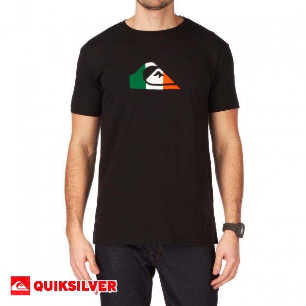 Mens Quiksilver Ireland T-Shirt - Black