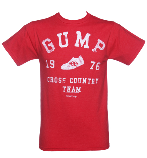 Mens Red Forrest Gump Cross Country Team