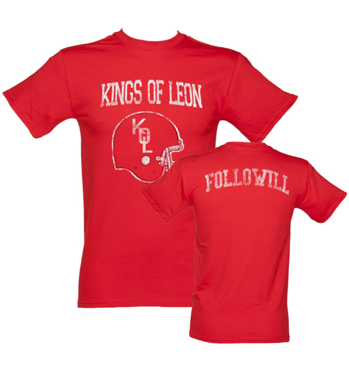 Mens Red Kings Of Leon Followill T-Shirt