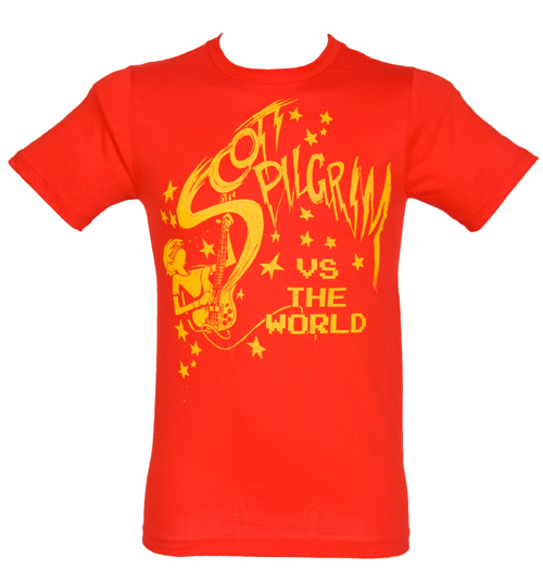 Mens Red Scott Pilgrim Vs The World T-Shirt