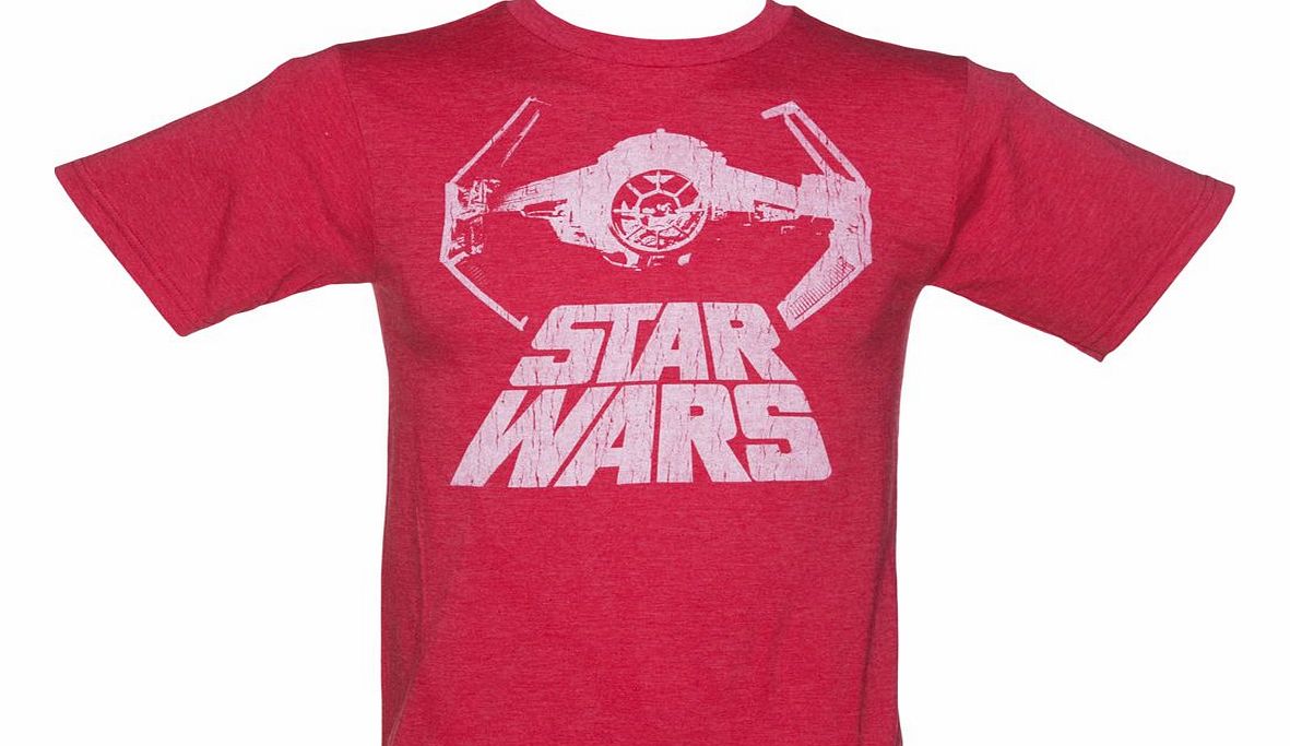 Mens Red Tie Fighter Star Wars T-Shirt
