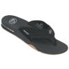 mens Reef Fanning Flip-Flops. Black/Silver