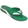 mens Reef Fanning Flip-Flops. Green/White